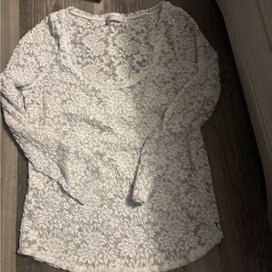 White lace long sleeve - Abercrombie